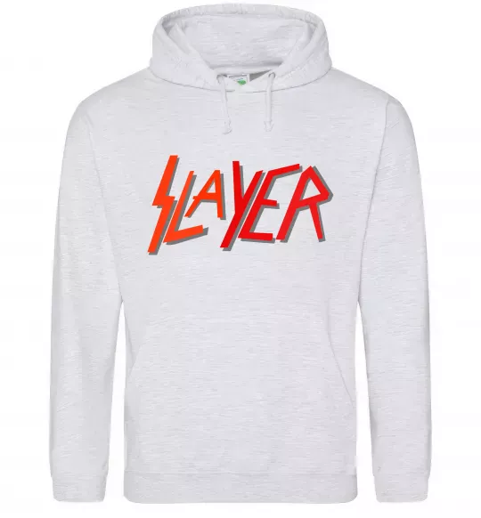 Чоловіча толстовка (худі) SLAYER Сірий меланж фото