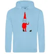 Женская толстовка (худи) Санта. PEACE Голубой фото