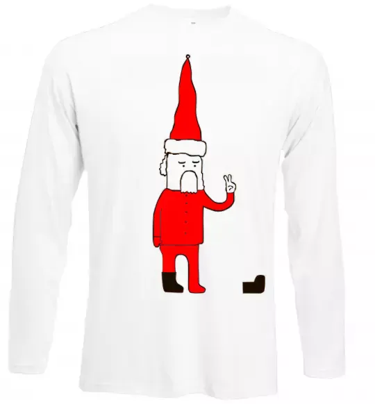 Лонгслів Дід Мороз. PEACE Білий фото