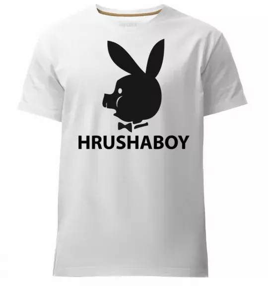 Мужская премиум футболка HRUSHABOY Белый фото