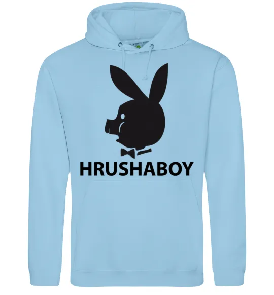 Чоловіча толстовка (худі) HRUSHABOY Блакитний фото
