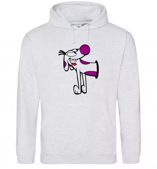 Чоловіча толстовка (худі) КОТОПЕС - Пес Сірий меланж фото