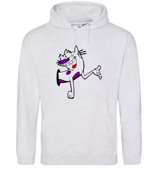 Жіноча толстовка (худі) КОТОПЕС - Кот Сірий меланж фото