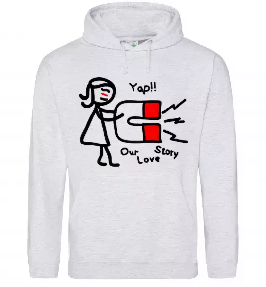 Женская толстовка (худи) MAGNET Серый меланж фото