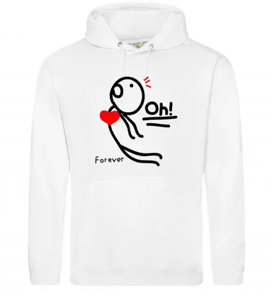 Мужская толстовка (худи) LOVE Белый фото