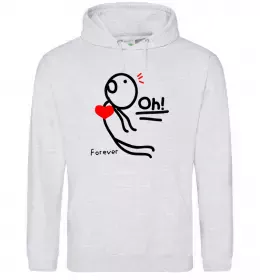 Чоловіча толстовка (худі) LOVE Сірий меланж фото