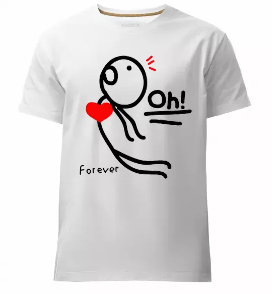 Мужская премиум футболка LOVE Белый фото