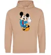 Мужская толстовка (худи) HAPPY MICKEY Песочный фото