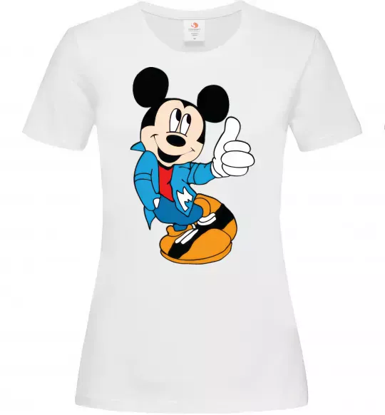 Жіноча футболка HAPPY MICKEY Білий фото