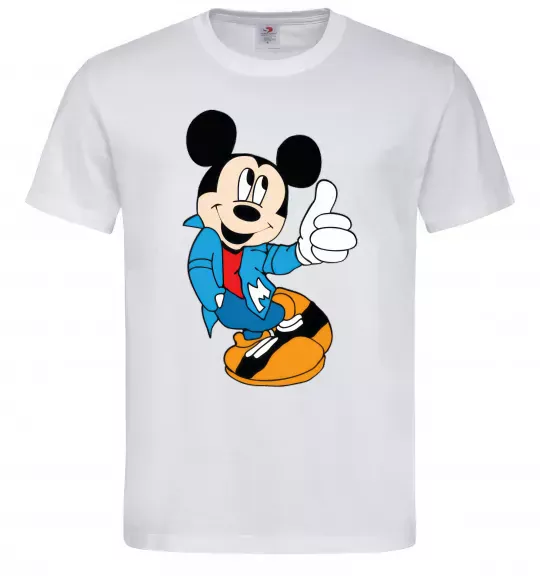 Чоловіча футболка HAPPY MICKEY Білий фото