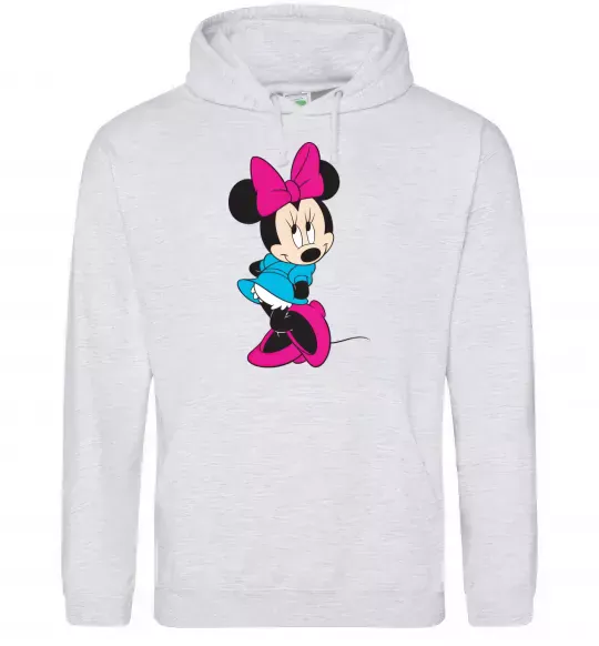 Женская толстовка (худи) LOVELY MINNIE Серый меланж фото