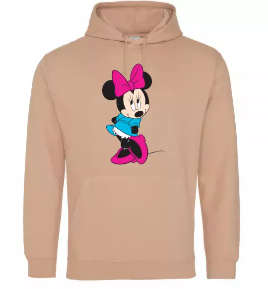 Женская толстовка (худи) LOVELY MINNIE Песочный фото