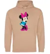 Женская толстовка (худи) LOVELY MINNIE Песочный фото