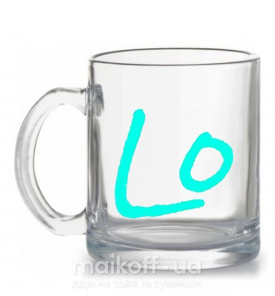 Чашка стеклянная TURQUOISE Прозрачный фото