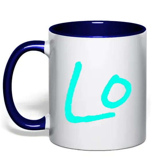 Чашка с цветной ручкой TURQUOISE Глубокий темно-синий фото