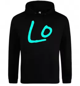 Мужская толстовка (худи) TURQUOISE Черный фото