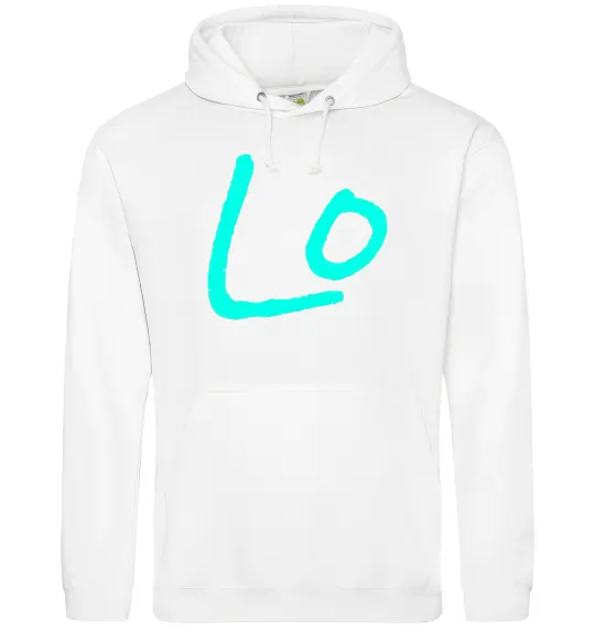 Мужская толстовка (худи) TURQUOISE Белый фото