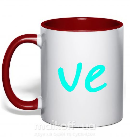 Чашка с цветной ручкой VE Красный фото