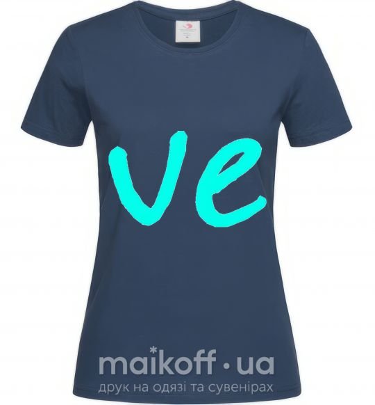 Женская футболка VE Темно-синий фото