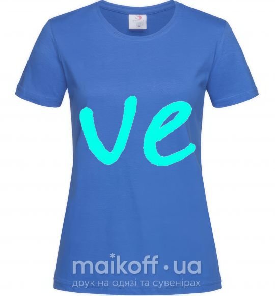 Женская футболка VE Ярко-синий фото