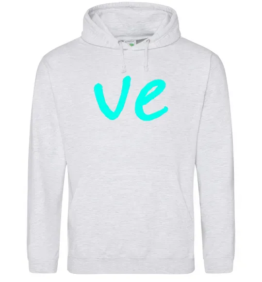 Жіноча толстовка (худі) VE Сірий меланж фото