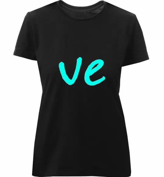 Женская премиум футболка VE Черный фото