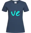 Жіноча футболка VE Темно-синій фото