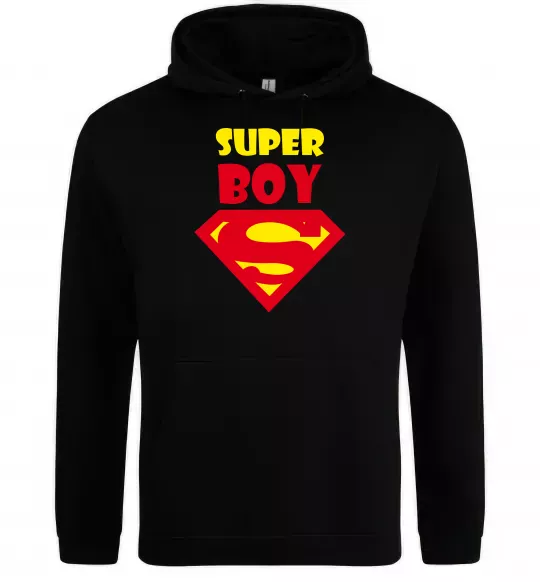 Мужская толстовка (худи) SUPER BOY Черный фото