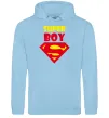 Мужская толстовка (худи) SUPER BOY Голубой фото