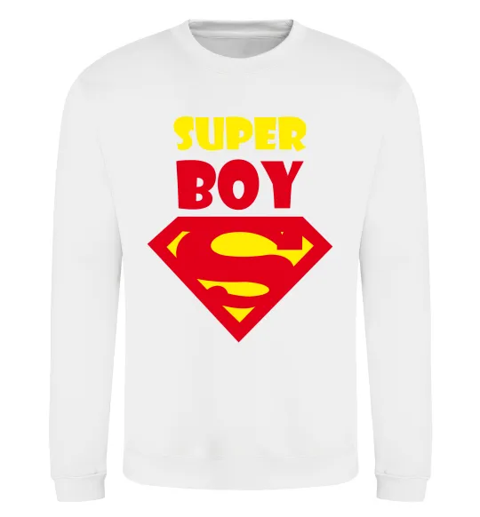 Світшот SUPER BOY Білий фото