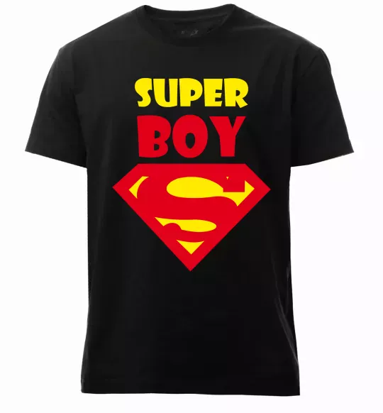 Чоловіча преміум футболка SUPER BOY Чорний фото