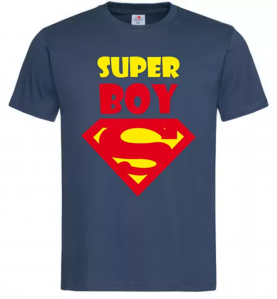 Мужская футболка SUPER BOY Темно-синий фото