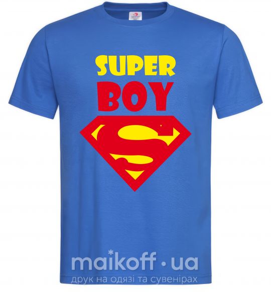 Чоловіча футболка SUPER BOY Яскраво-синій фото