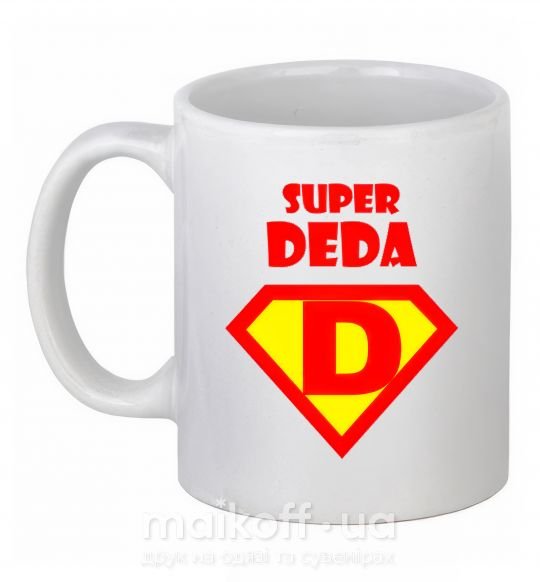 Чашка керамічна SUPER DEDA Білий фото