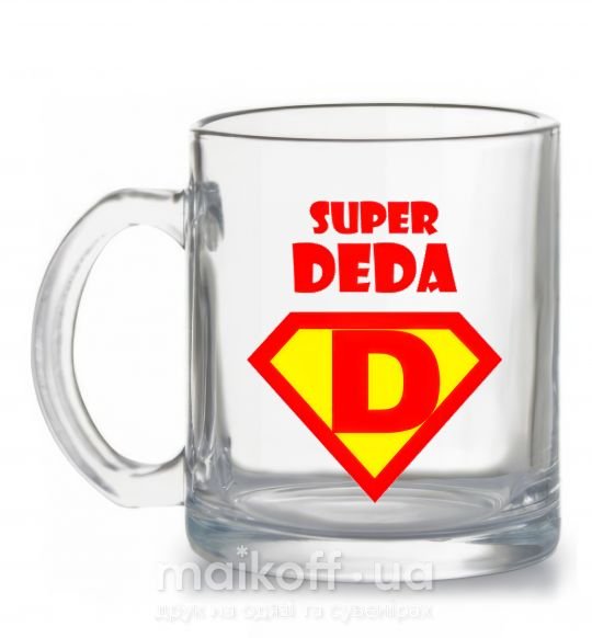 Чашка скляна SUPER DEDA Прозорий фото