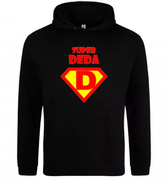 Чоловіча толстовка (худі) SUPER DEDA Чорний фото