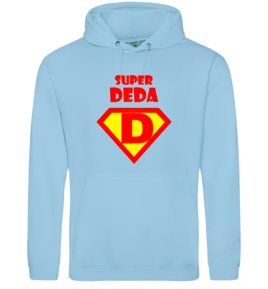Мужская толстовка (худи) SUPER DEDA Голубой фото
