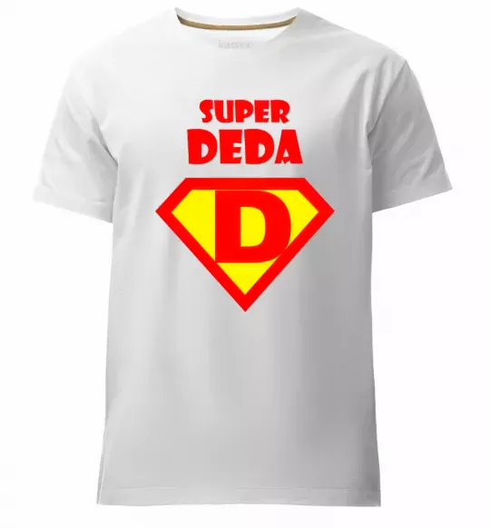 Мужская премиум футболка SUPER DEDA Белый фото