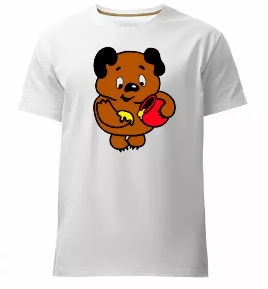 Мужская премиум футболка Вінні-Пух Белый фото