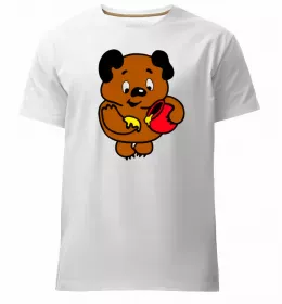 Мужская премиум футболка Карлсон українською Белый фото