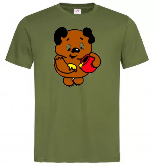 Чоловіча футболка Вінні-Пух Оливковий фото