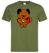 Чоловіча футболка Вінні-Пух Оливковий фото