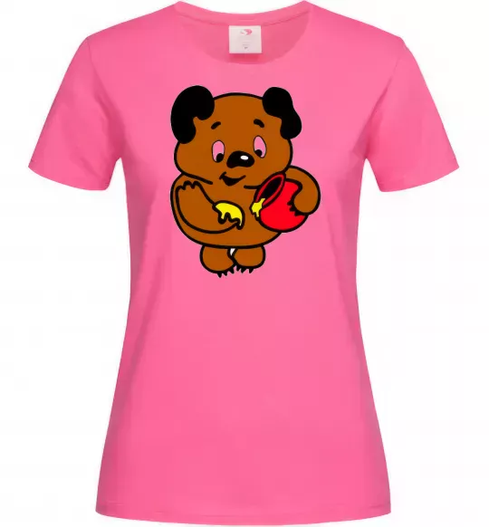 Женская футболка Вінні-Пух Ярко-розовый фото