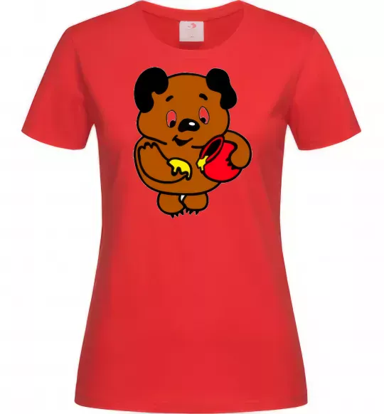 Женская футболка Вінні-Пух Красный фото
