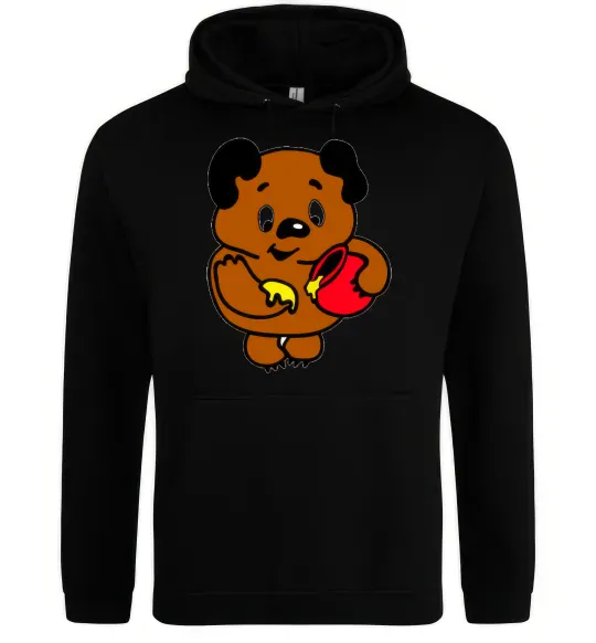 Мужская толстовка (худи) Вінні-Пух Черный фото