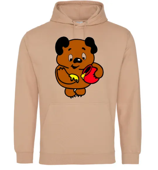 Мужская толстовка (худи) Вінні-Пух Песочный фото