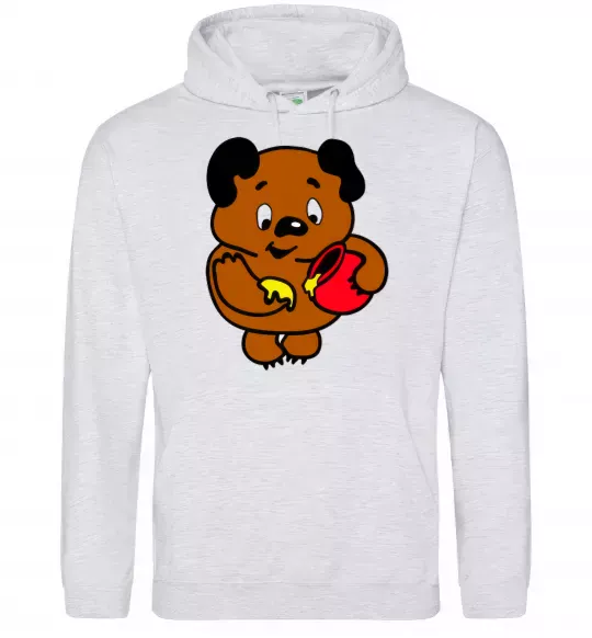 Жіноча толстовка (худі) Вінні-Пух Сірий меланж фото