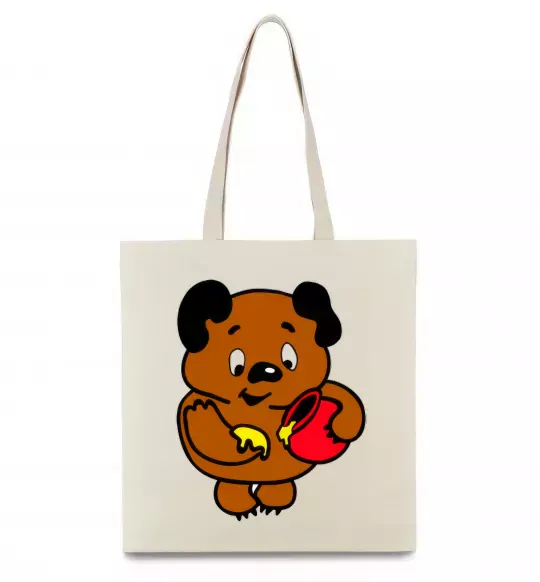 Еко-сумка Вінні-Пух Бежевий фото