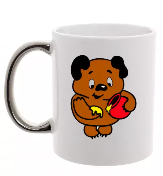 Чашка с цветной ручкой Вінні-Пух Серебро фото