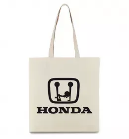 Эко-сумка HONDA неприличный лого Бежевый фото